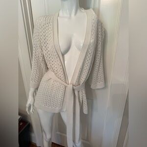 Etcetera Off White Knit Cardigan